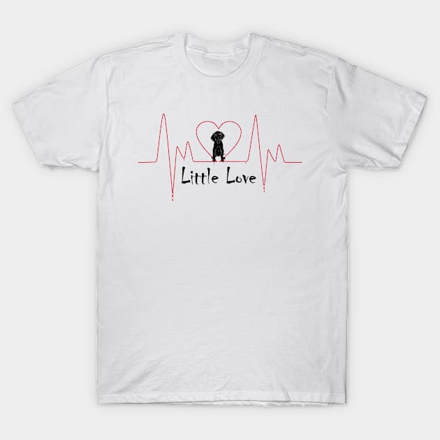 Little love dog heart beat T-Shirt by Master2d